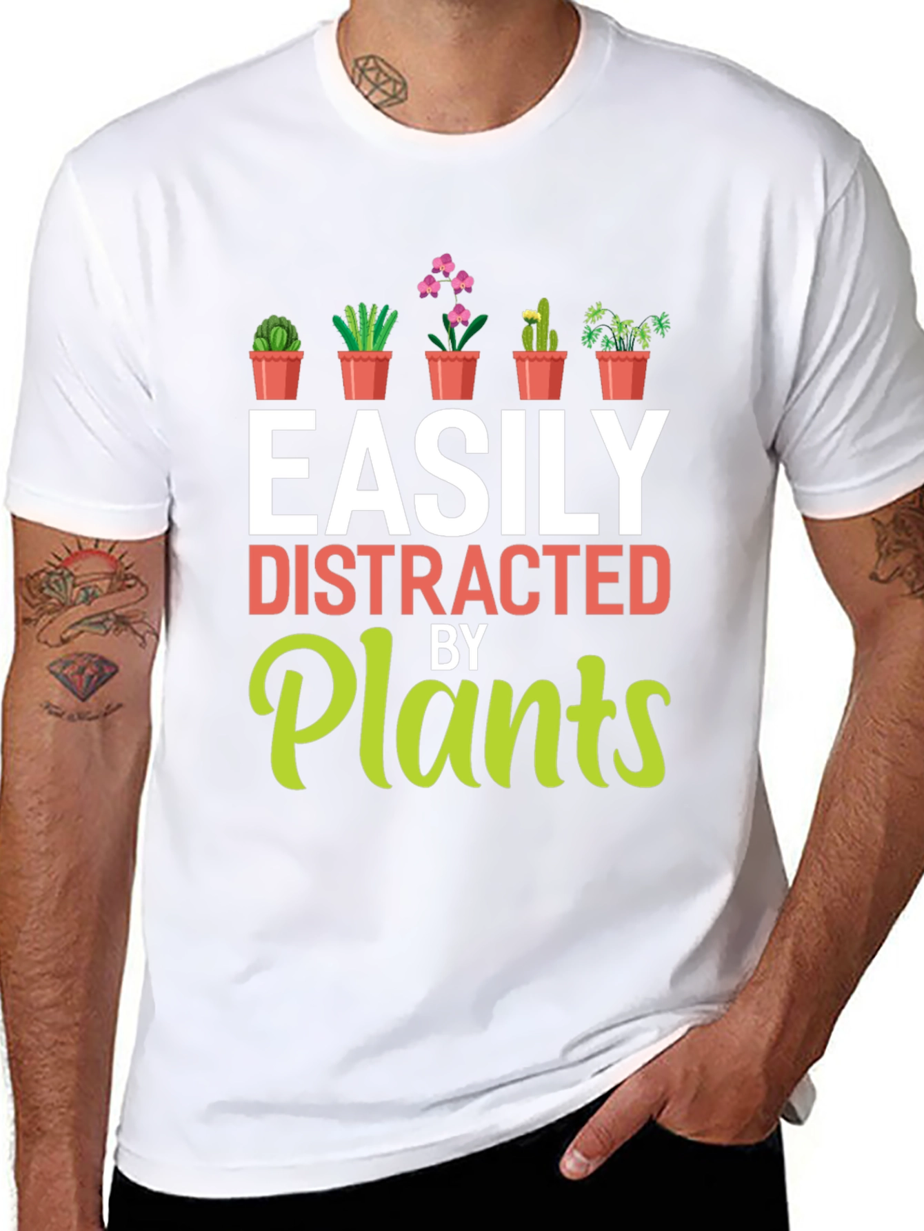 Easily Distracted By Plants Graphic T-Shirt