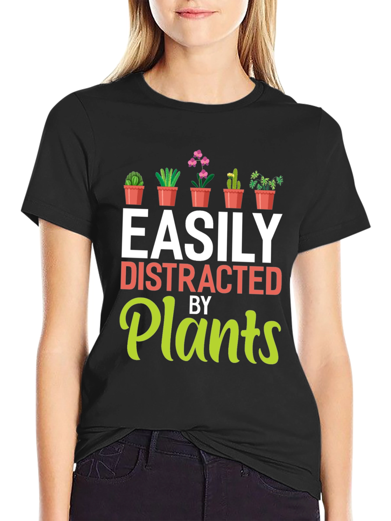 Easily Distracted By Plants Graphic T-Shirt