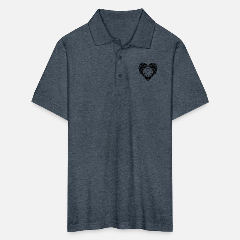 Heart clock black and white