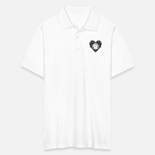 Heart clock black and white