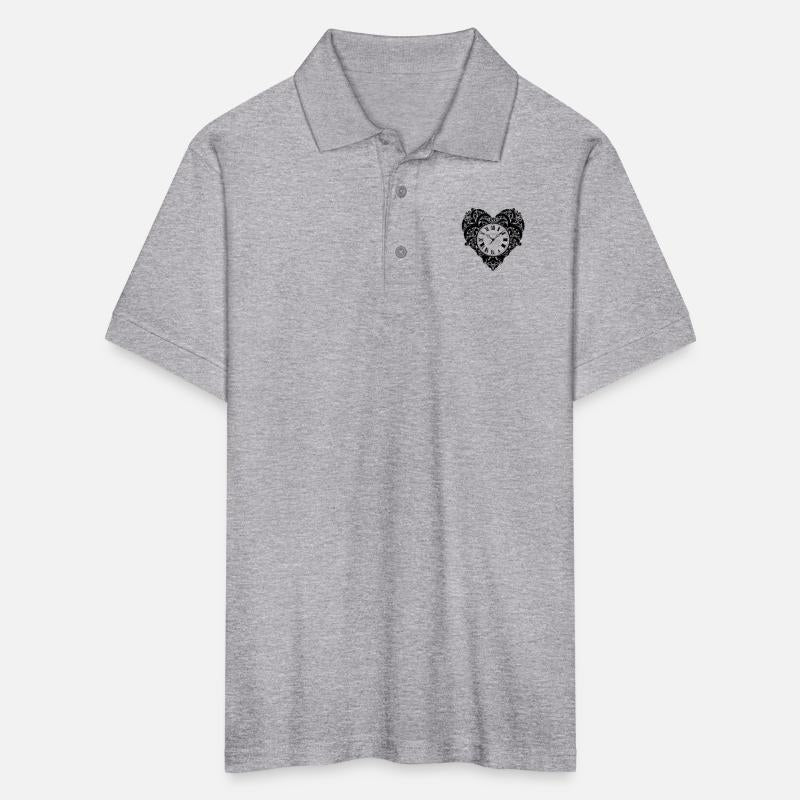 Heart clock black and white