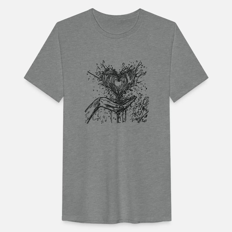 Heart In Love That Bubbles Out Of The Hand In The