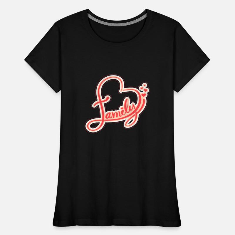 Heart with family lettering.