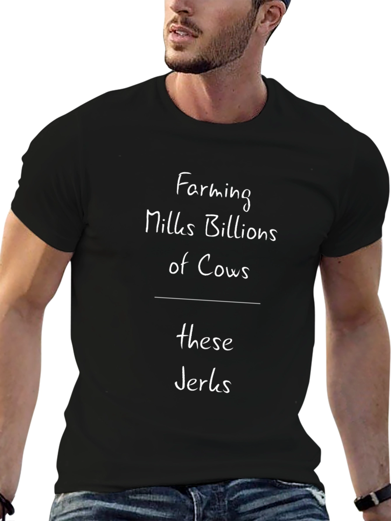 Farming Mills Billions of Cows Funny Graphic T-Shirt