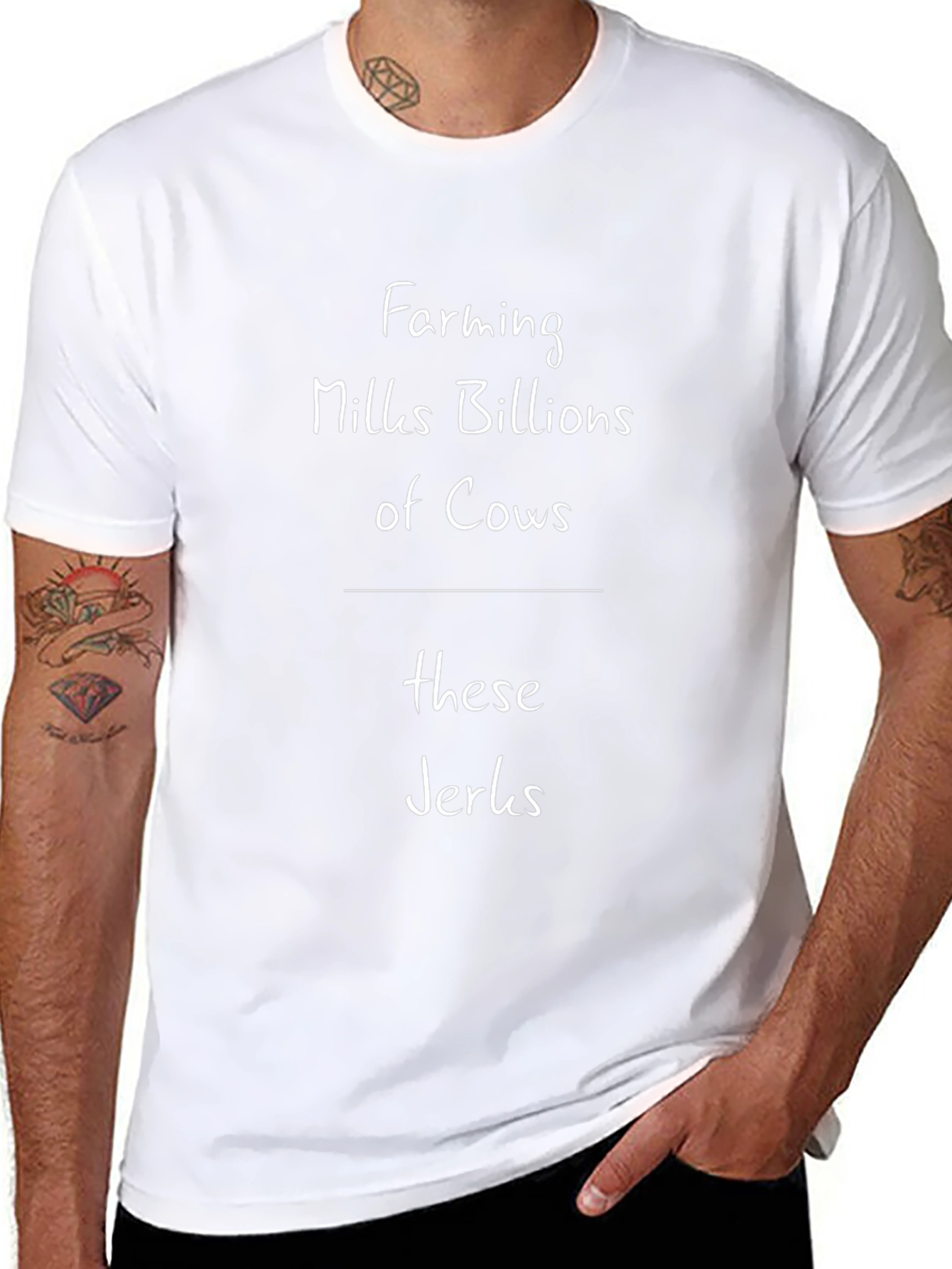 Farming Mills Billions of Cows Funny Graphic T-Shirt
