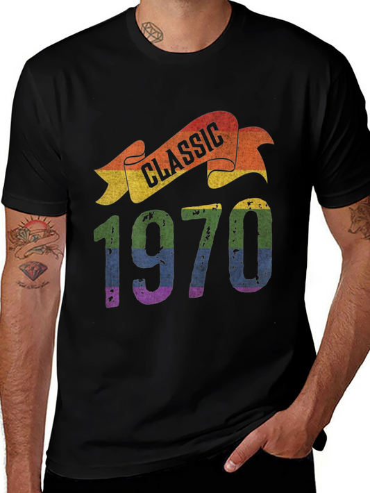 Classic 1970 Rainbow T-Shirt - Vintage Birthday Tee