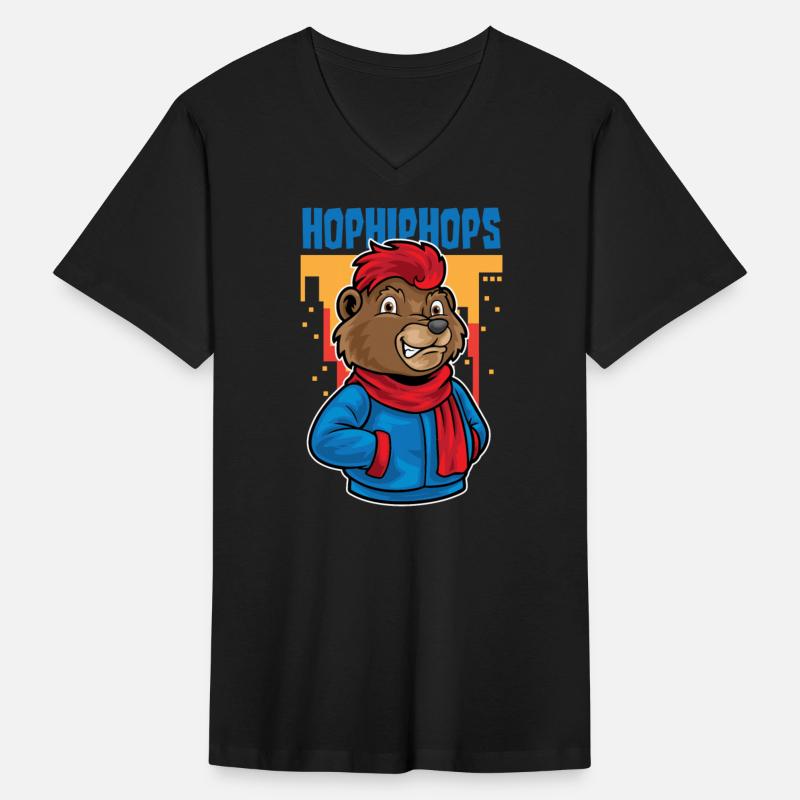 Hip Hop Bear Bear Funky Urban Cartoon Illustration