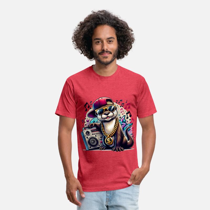 Hip Hop Otter with Boombox and Music Vibes