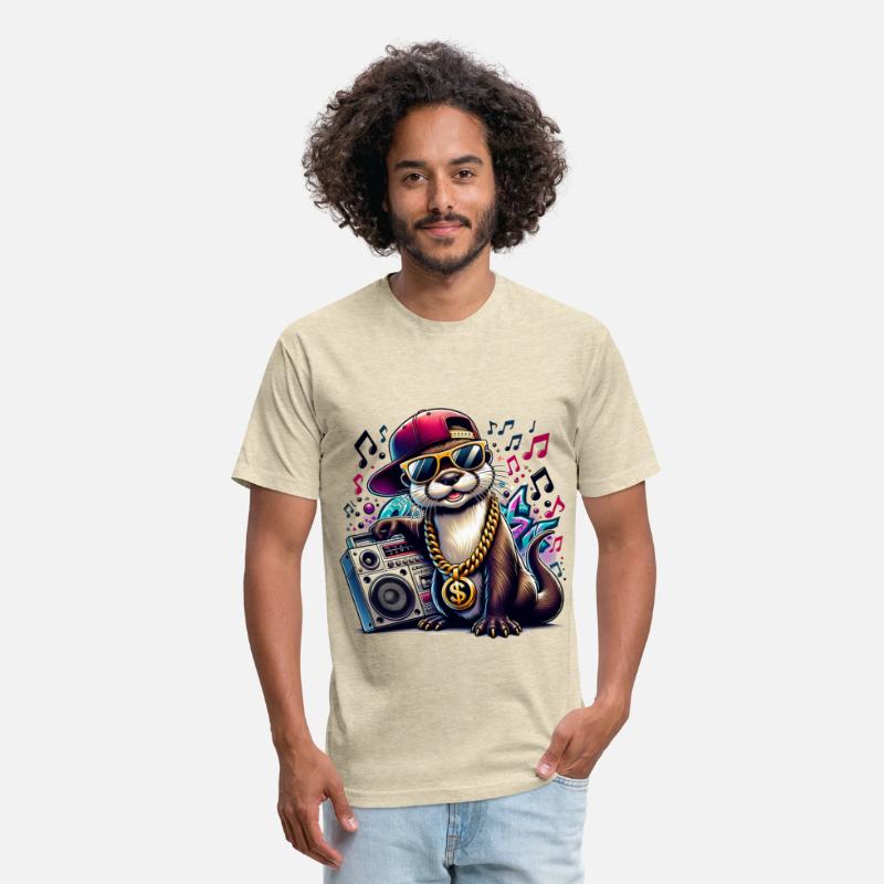 Hip Hop Otter with Boombox and Music Vibes