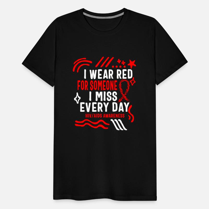 HIV AIDS Awareness Month Shirt, I Wear Red For