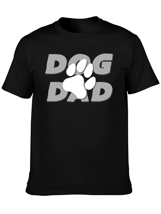 Dog Dad T-Shirt - Paw Print Graphic Tee