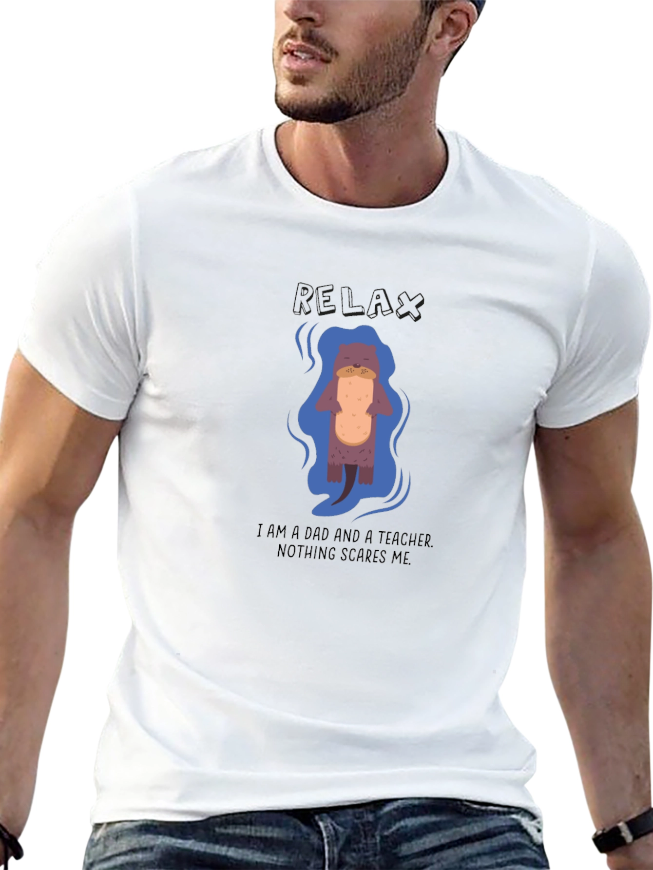 Relax Dad Teacher Otter T-Shirt