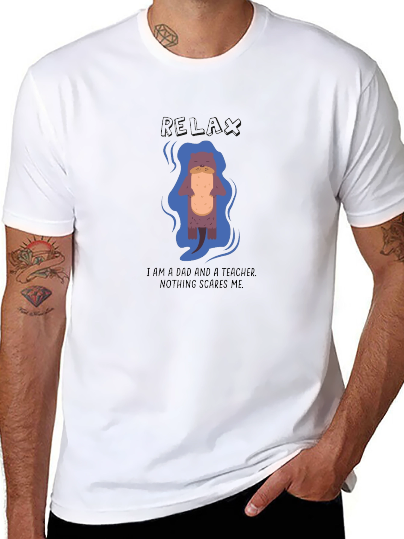 Relax Dad Teacher Otter T-Shirt