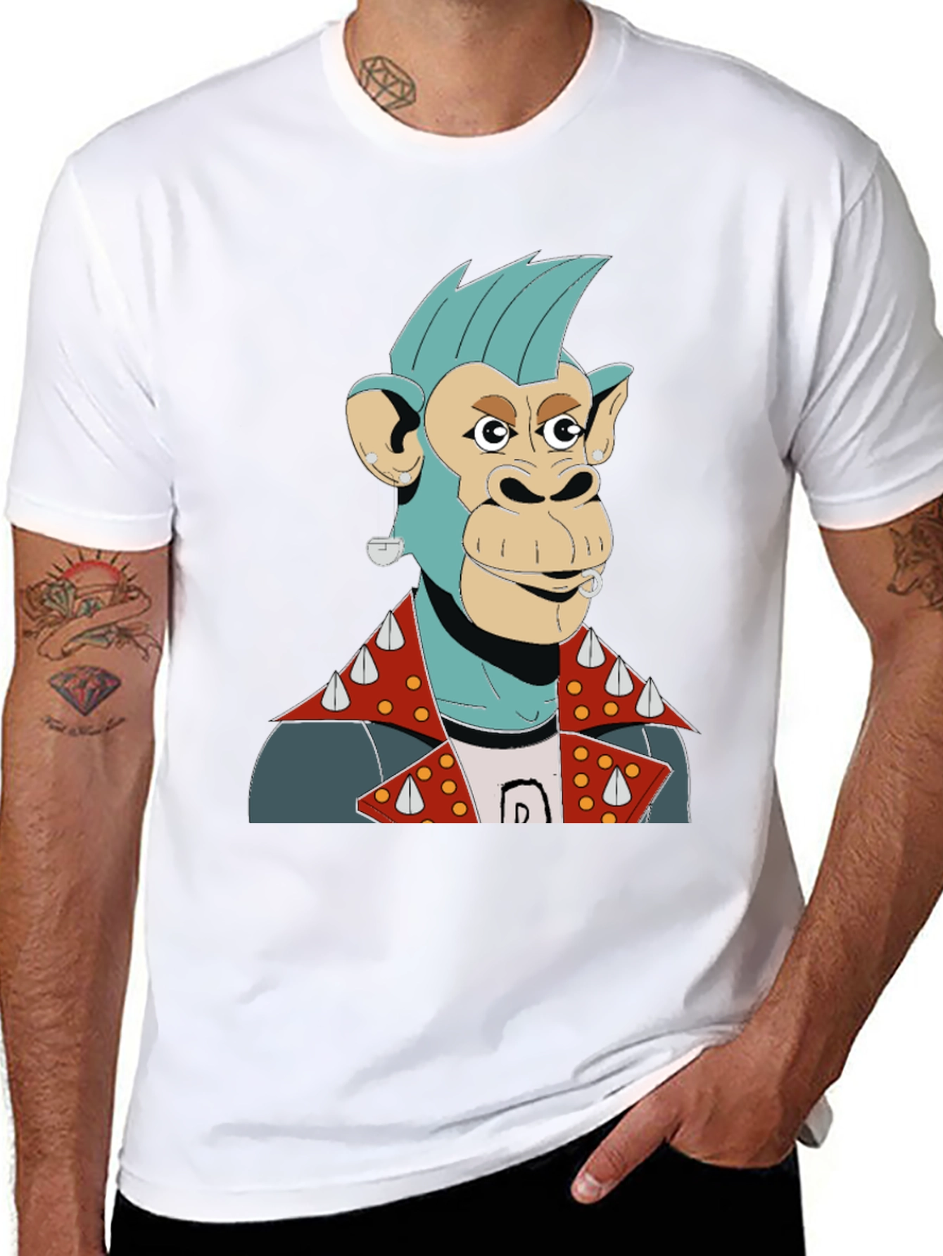 Punk Ape Graphic T-Shirt - Edgy Style