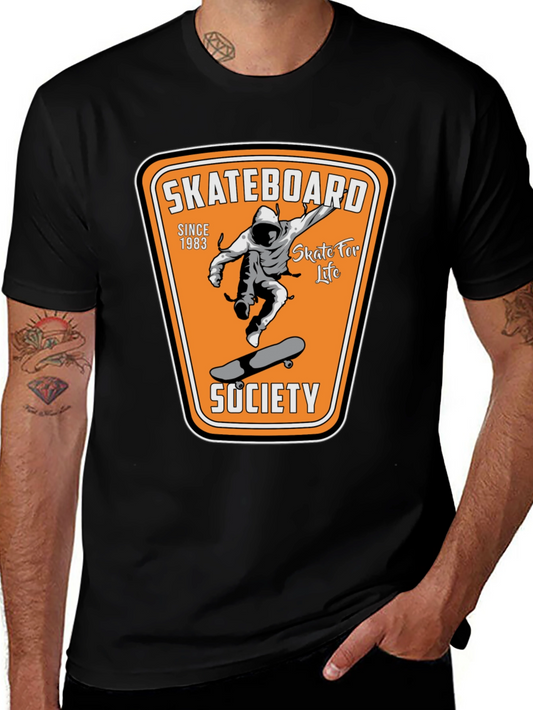 Skateboard Society Graphic Tee - Street Style T-Shirt