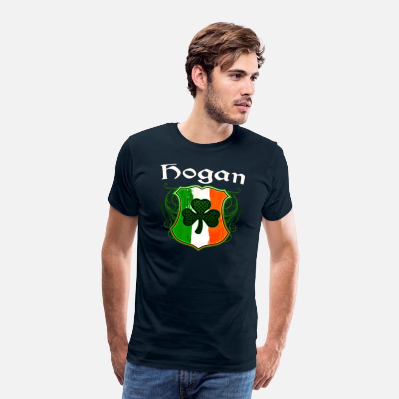 Hogan Irish Surname Ireland Flag Shield Shamrock