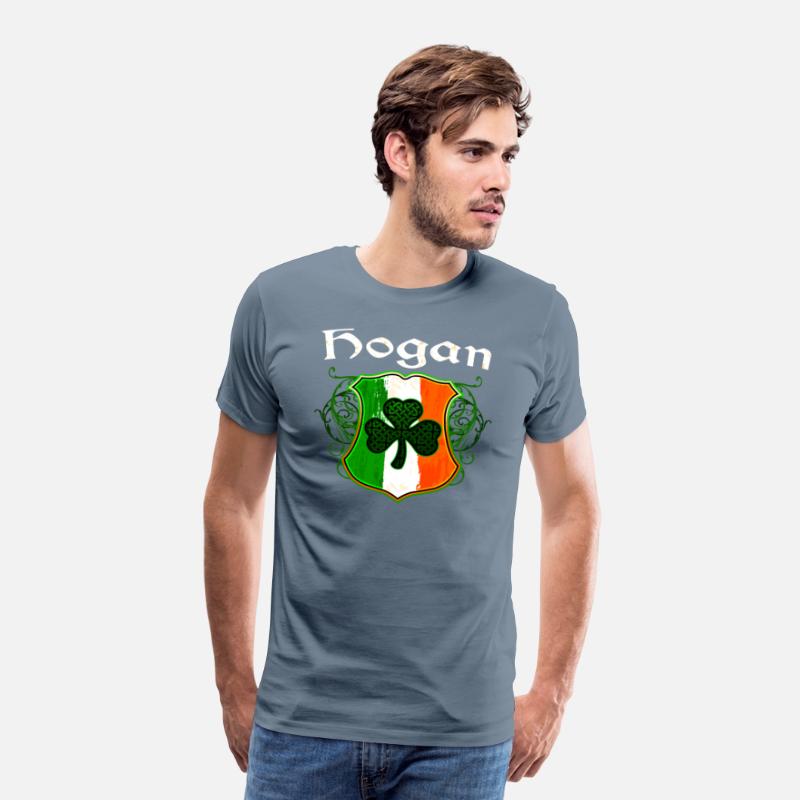 Hogan Irish Surname Ireland Flag Shield Shamrock