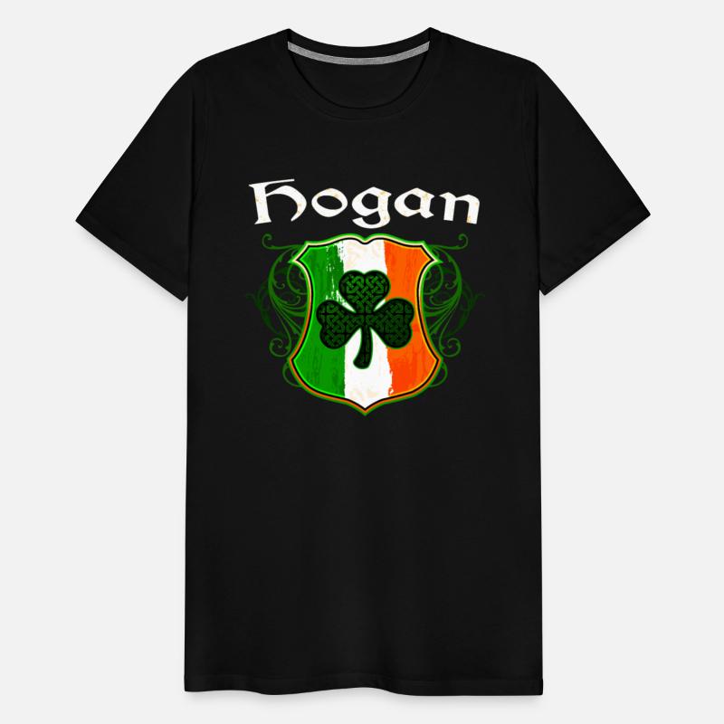 Hogan Irish Surname Ireland Flag Shield Shamrock