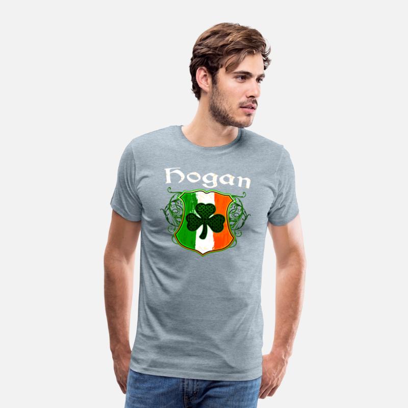 Hogan Irish Surname Ireland Flag Shield Shamrock