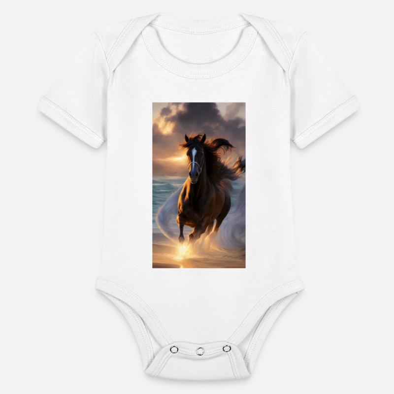 Horse run at the Beach T-shirt Design.