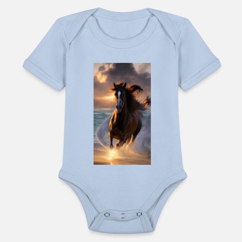 Horse run at the Beach T-shirt Design.