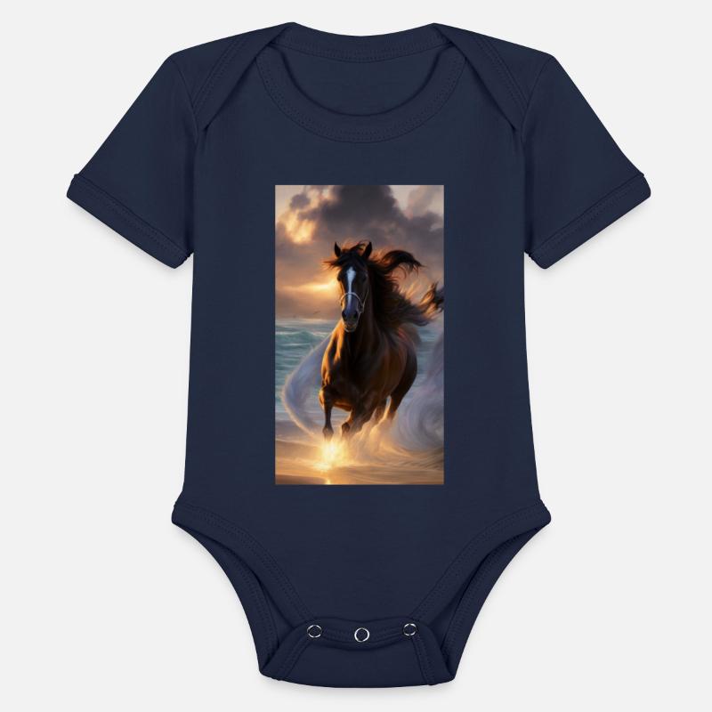 Horse run at the Beach T-shirt Design.