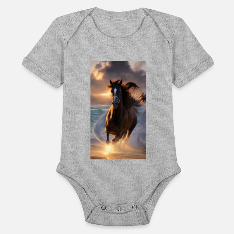 Horse run at the Beach T-shirt Design.