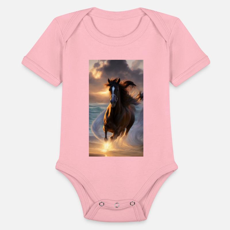 Horse run at the Beach T-shirt Design.