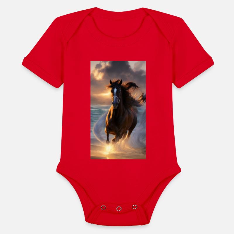 Horse run at the Beach T-shirt Design.
