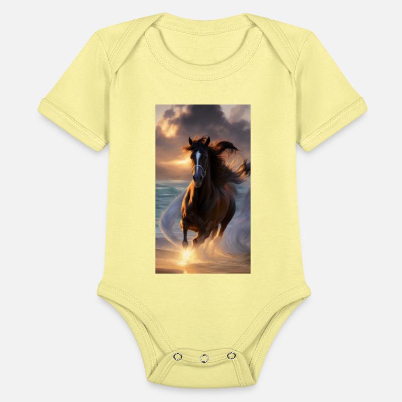 Horse run at the Beach T-shirt Design.