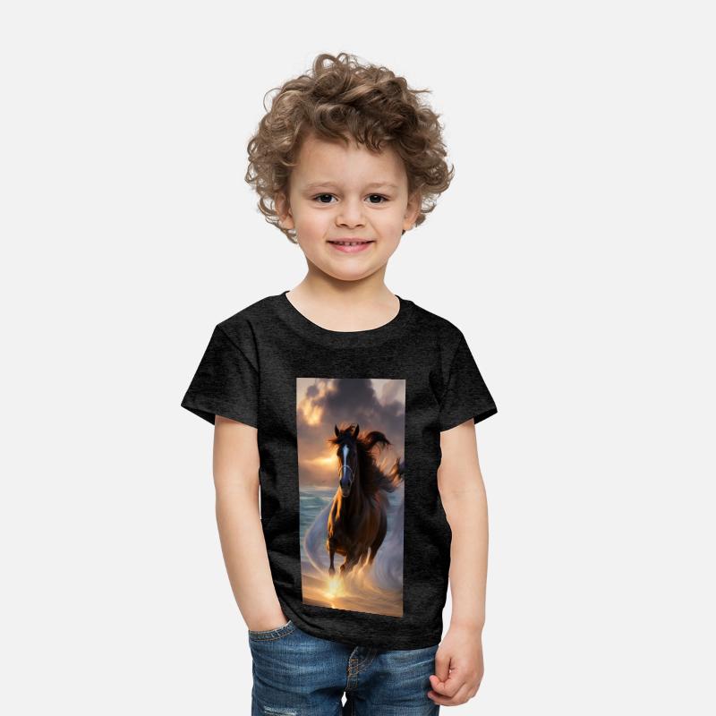 Horse run at the Beach T-shirt Design.