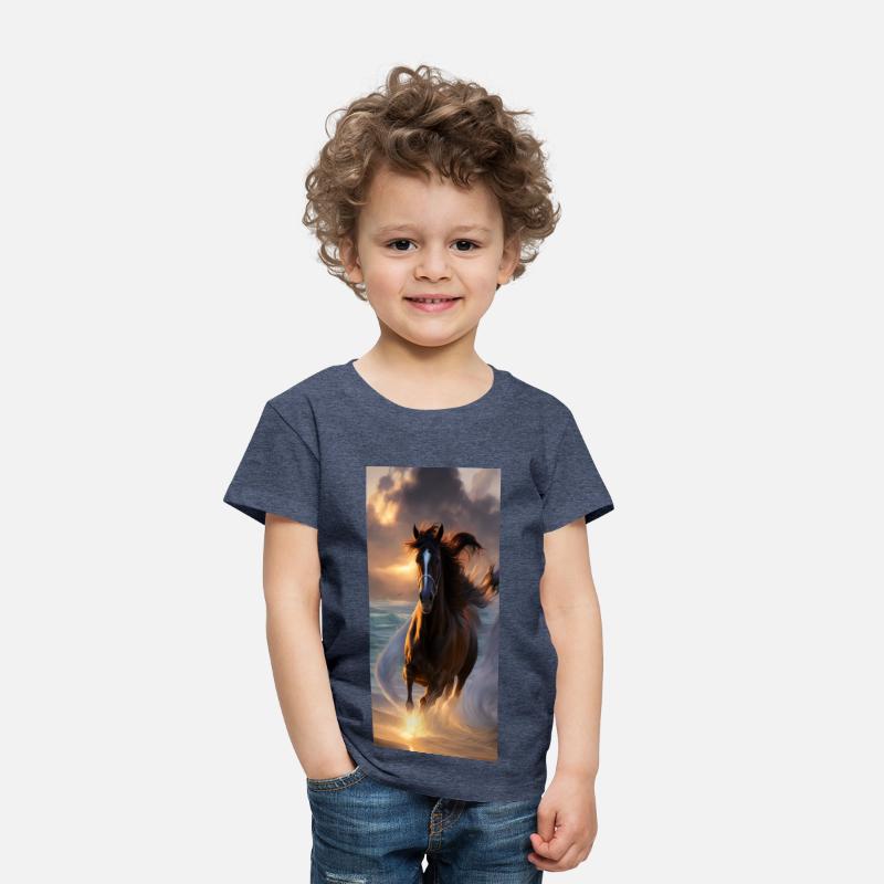 Horse run at the Beach T-shirt Design.