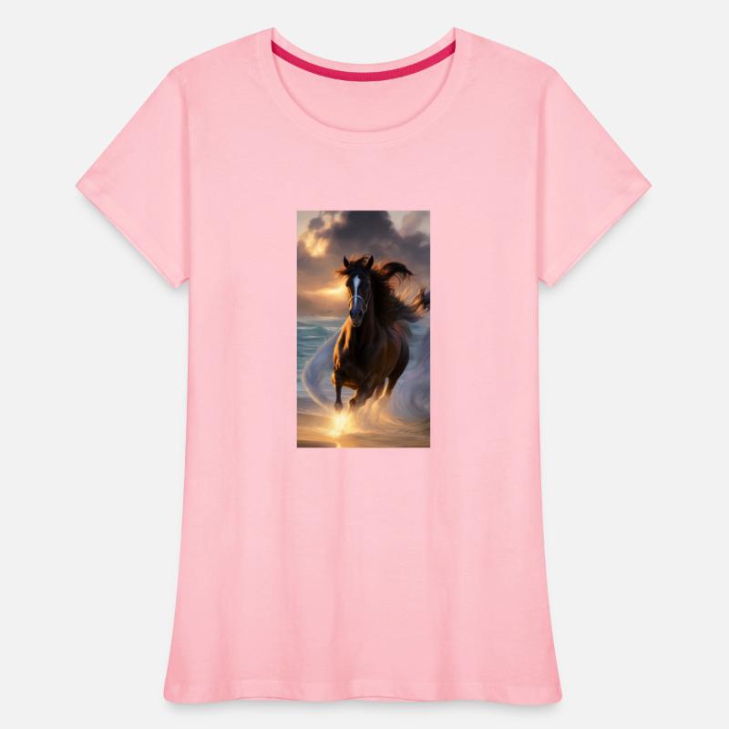 Horse run at the Beach T-shirt Design.