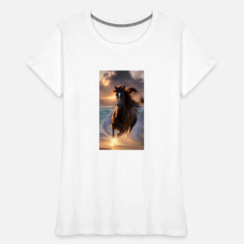 Horse run at the Beach T-shirt Design.