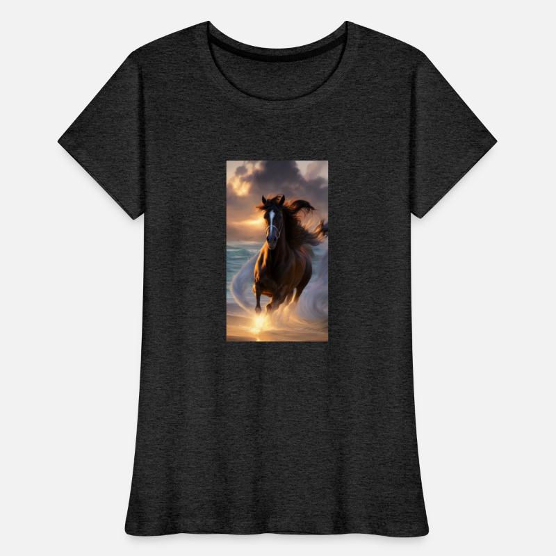 Horse run at the Beach T-shirt Design.