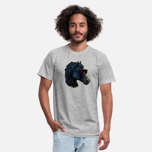 Horse with black glass