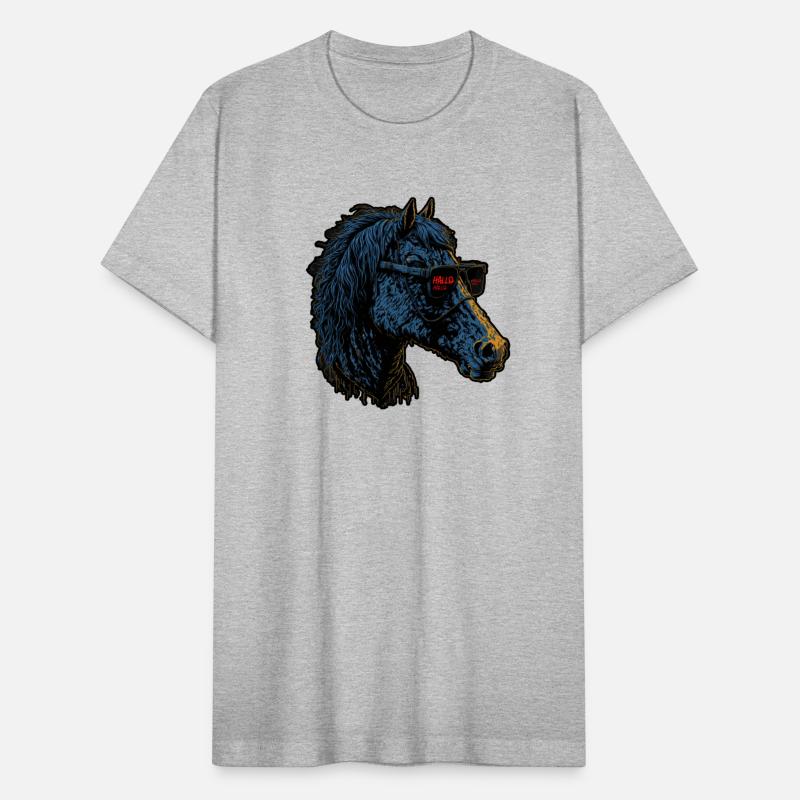 Horse with black glass