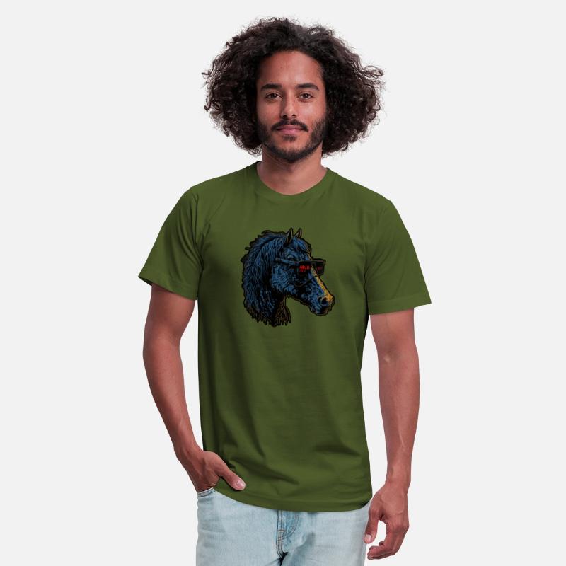 Horse with black glass