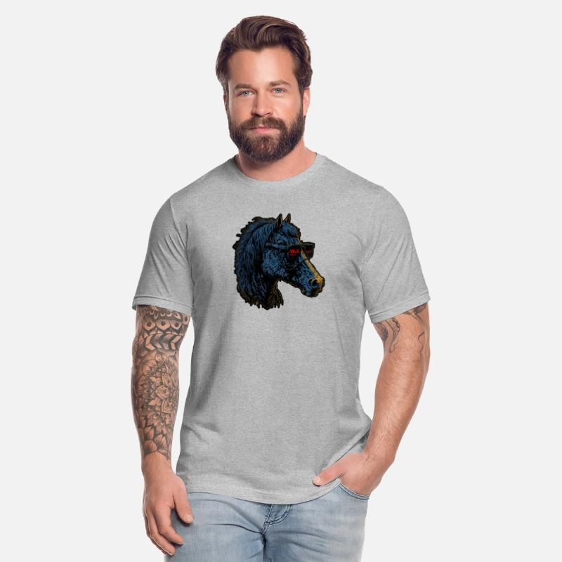 Horse with black glass