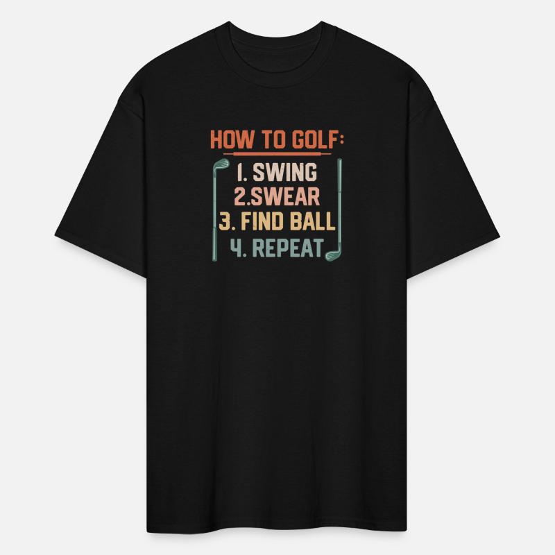 How To Golf: 1.Swing 2.Swear 3.Find Ball Hobby Gol