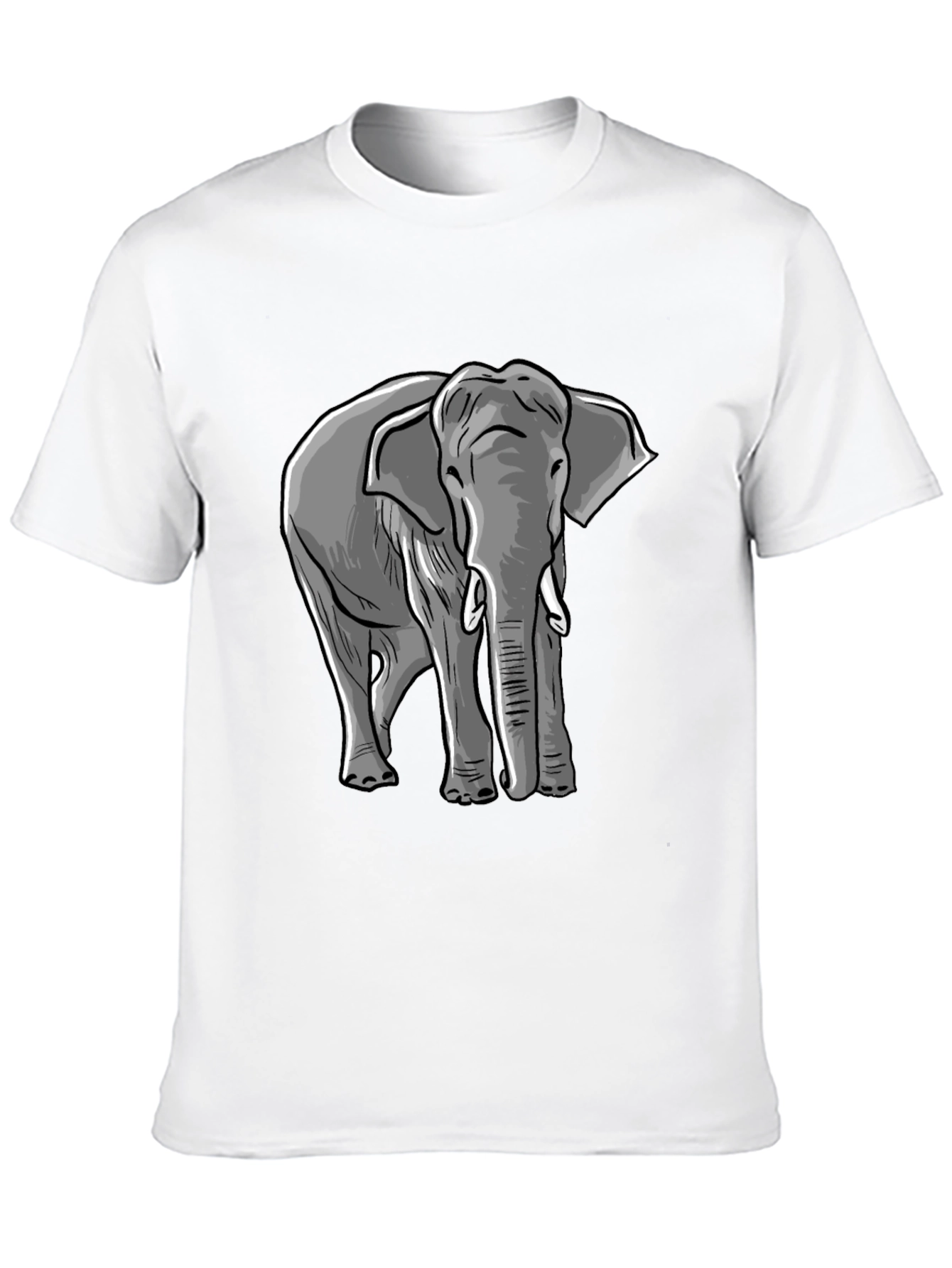 Elephant Graphic Tee - Mens Black T-Shirt