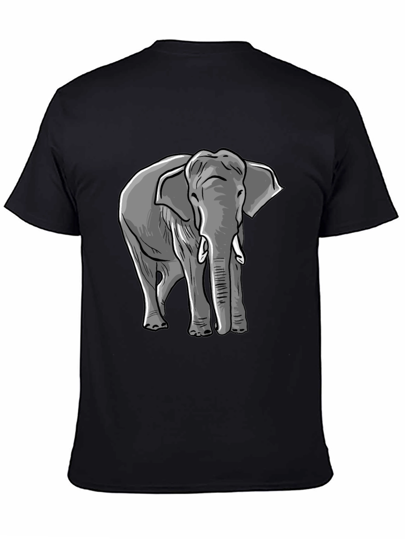 Elephant Graphic Tee - Mens Black T-Shirt