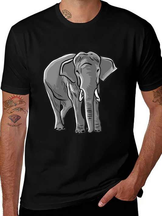 Elephant Graphic Tee - Mens Black T-Shirt