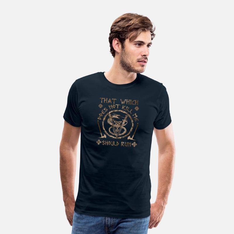 Humor Brave Beard Viking Scull TShirt Vikings Axe