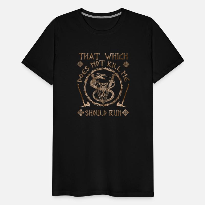 Humor Brave Beard Viking Scull TShirt Vikings Axe