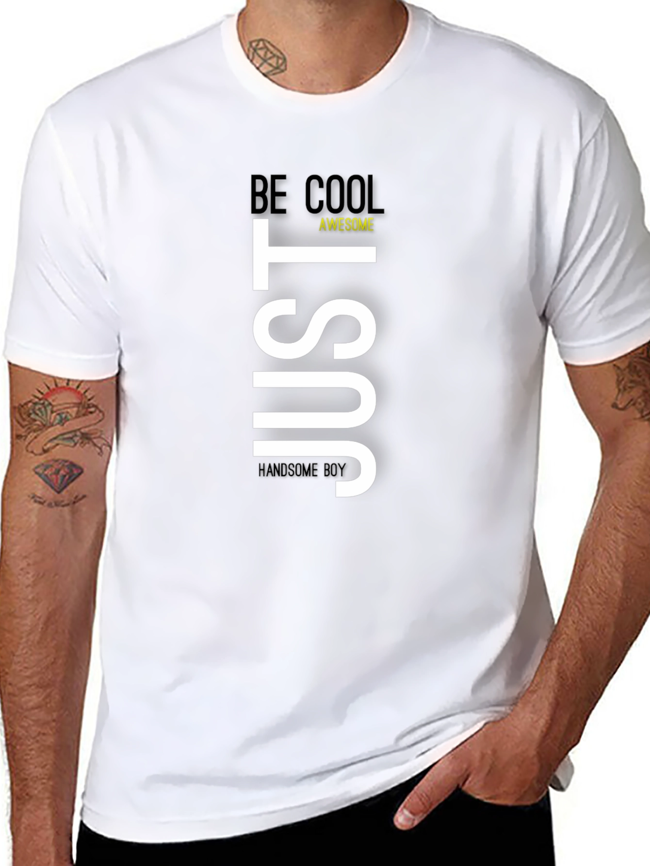 Just Be Cool Graphic Tee - Mens Black T-Shirt