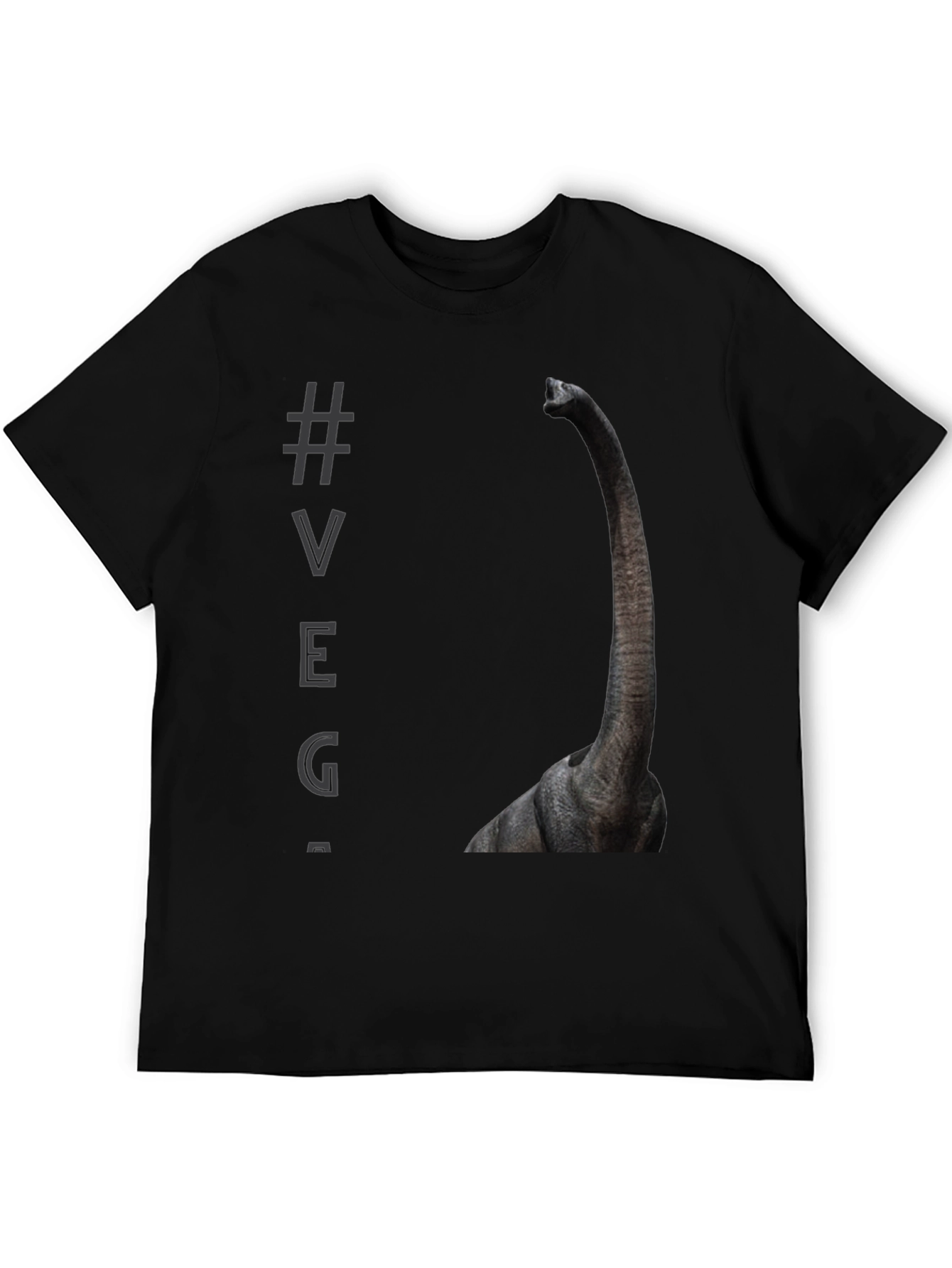 Brontosaurus VEG Black T-Shirt