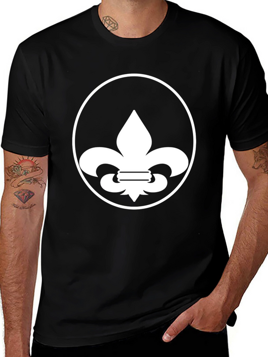 Fleur-de-Lis Graphic Tee - Black Cotton
