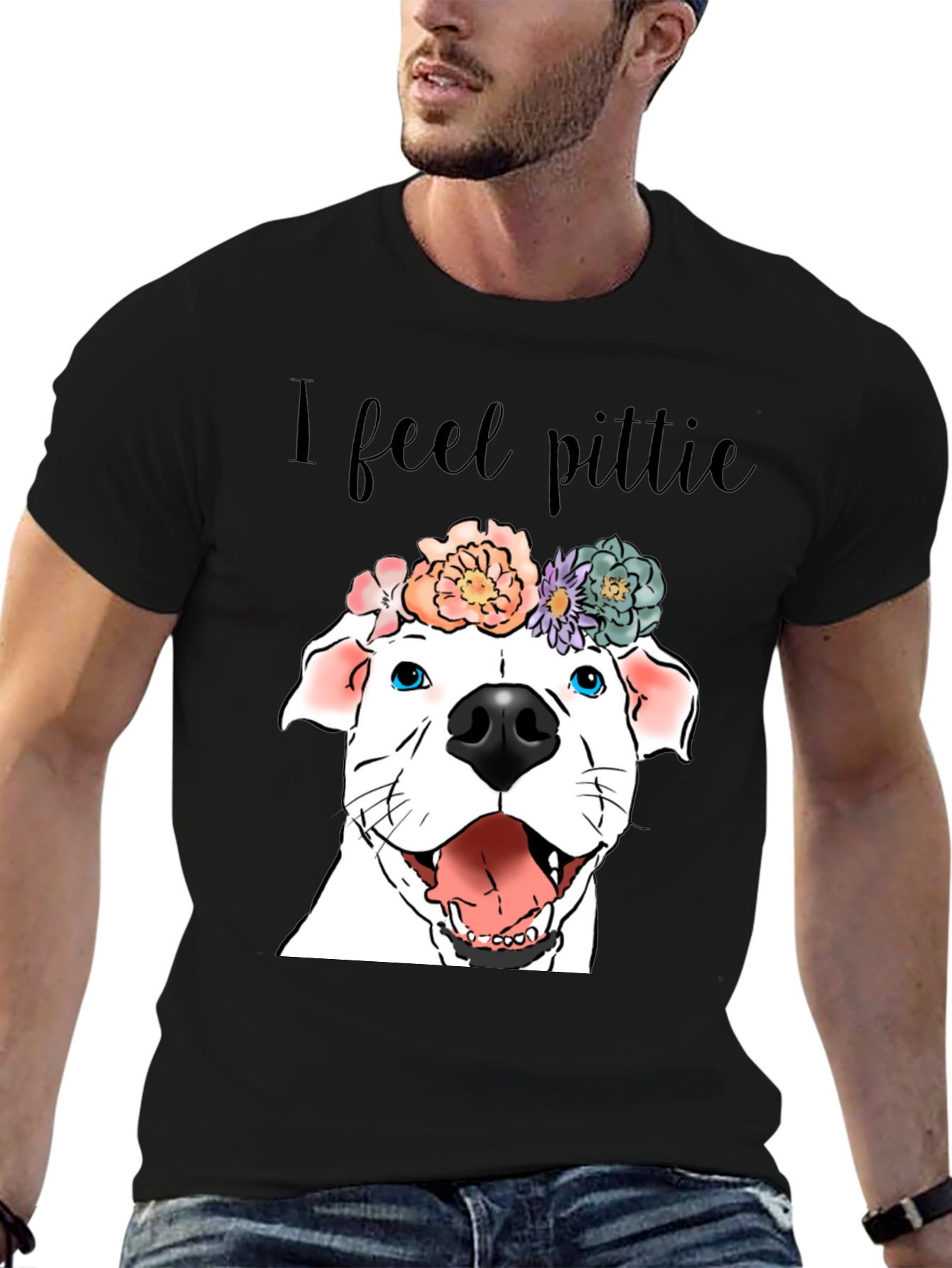 I Feel Pittie Dog Graphic T-Shirt