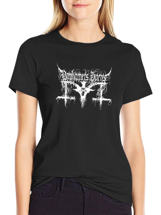 Baphomets Horns Band T-Shirt - Black Metal Style